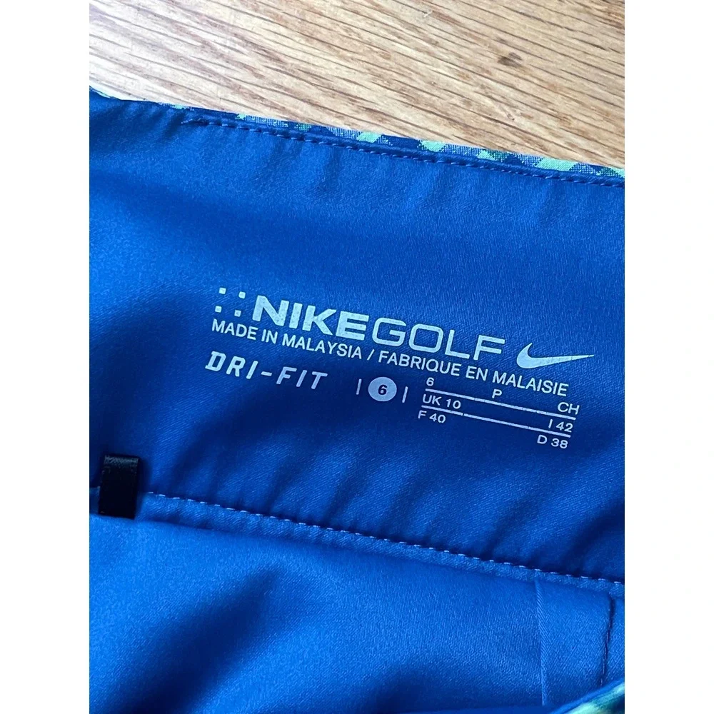 NIKE Golf Dri-FIT Skort Size 6 Green Blue Athletic Skirt Active‎ Performance